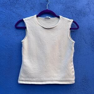 vintage escada extra fine merino wool sleeveless top - FLAWED